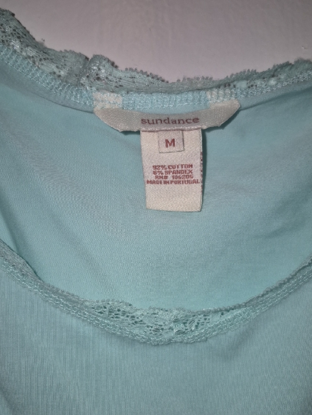 Sundance Mint Green  Lace-Trim Tank Top - Picture 3 of 4